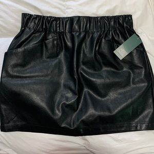 Black Wild Fable Leather Mini Skirt